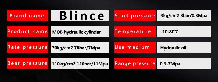 Mob30X50/100/150/200/250/300/350/400 Small Hydraulic Cylinder