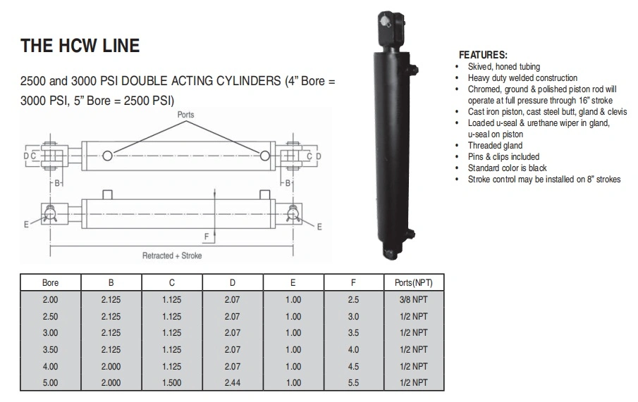 Hydraulic Cylinder Welded Hydraulic Cylinder High Pressure Hydraulic Cylinder